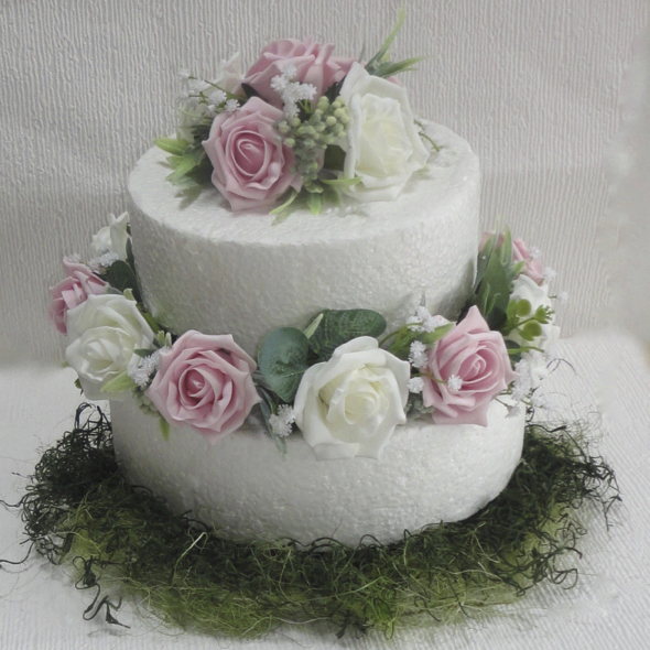 Rustic Rose, Gypsophila & Berry Cake Topper